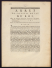Arrest de la Cour du Parlement qui, en ordonnant l'exécution d'un Arrêt du Parlement, décide que la Prévôté de Sancoins est régie par la Coutume de Bourbonnois. Du 20 Mars 1786