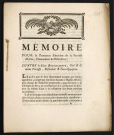 Mémoire pour le Procureur Fabricien de la Paroisse d'Urset, Demandeur & Défendeur ; Contre le Sieur Bourdaloue, Curé de la même Paroisse, Défendeur & Tiers-Opposant