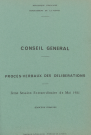 Session du Conseil général du 15 mai 1981 : procès-verbaux des délibérations (p. 1-11)