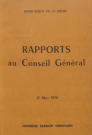 Session du Conseil général du 17 mars 1976 : rapports du préfet (n° 1-54), table des matières (3 p.)