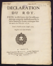 Déclaration du Roy pour la distribution des paroisses qui doivent composer les elections d'Eu & de la Charité sur Loire, créées par Edit du mois de Février 1696