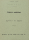 Session du Conseil général des 9 et 10 janvier 1968 : rapports du préfet (n° 1-84), table des matières (p. 1-7)