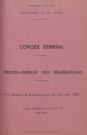 Session du Conseil général des 16-17 janvier 1973 : procès-verbaux des délibérations (p. 1-155), table des matières (6 p.)