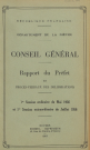 Session du Conseil général des 15-16 mai 1956 : rapport du préfet (p. 1-153), procès-verbaux des délibérations (p. 155-278), table des matières (p. 281-289)