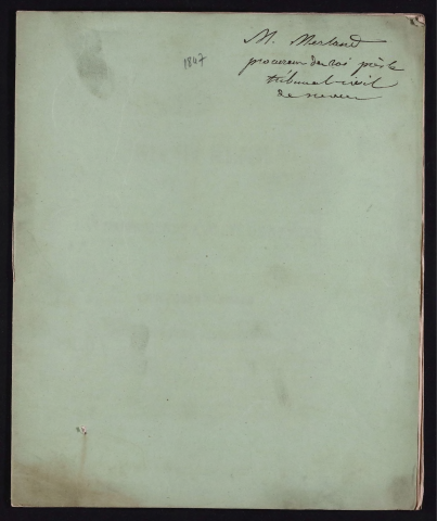 Note sur délibéré pour la chambre des avoués de Nevers, contre l'Huissier Villemard et la Chambre des Huissiers