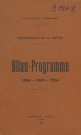 Sessions du Conseil général de 1950 : bilan programme pour 1944-1949-1954 (p. 5-213), table des matières (p. 216-218)
