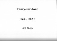 Toury-sur-Jour : actes d'état civil.