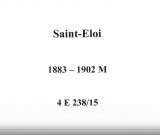 Saint-Éloi : actes d'état civil (mariages).