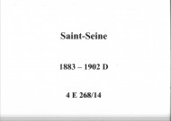 Saint-Seine : actes d'état civil (décès).