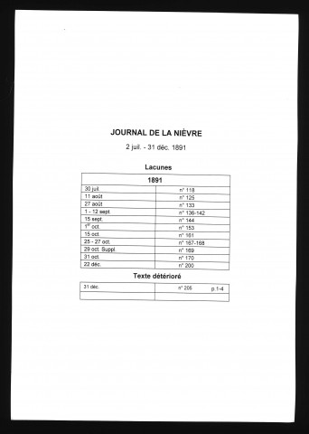 Le Journal de la Nièvre