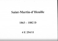 Saint-Martin-d'Heuille : actes d'état civil.