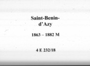 Saint-Benin-d'Azy : actes d'état civil.