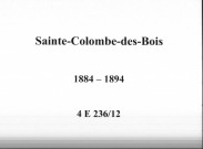 Sainte-Colombe-des-Bois : actes d'état civil.