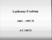 Luthenay-Uxeloup : actes d'état civil (mariages).