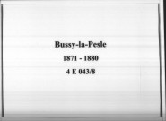 Bussy-la-Pesle : actes d'état civil.