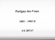 Parigny-les-Vaux : actes d'état civil (décès).