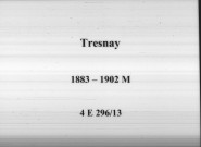 Tresnay : actes d'état civil (mariages).