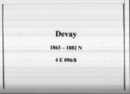 Devay : actes d'état civil.