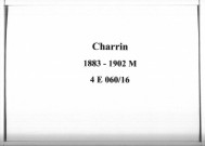 Charrin : actes d'état civil (mariages).